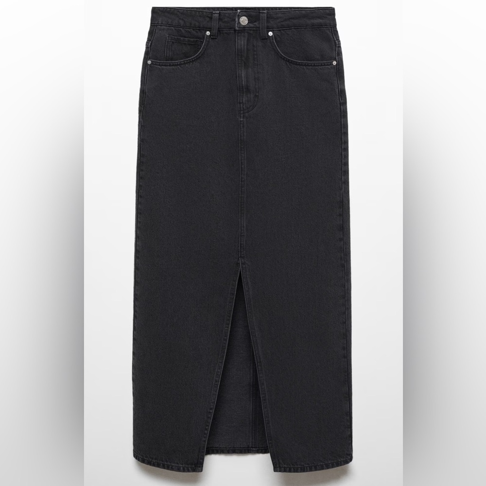 MANGO Slit Denim Skirt size medium